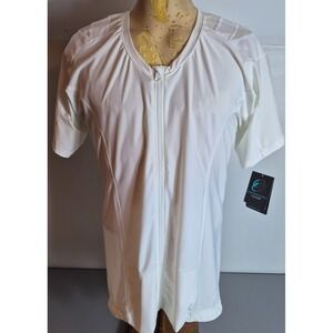 AlignMed Postural Fitness Shirt Mens XXL 2XL White Zip-Front NEW NWT